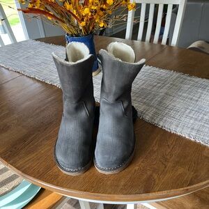 WMNS BIRKENSTOCK SHEARLING UPSALA WINTER BOOTS SZ.40 MEDIUM GREY